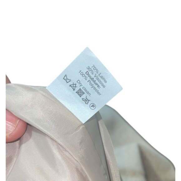 J CREW Women's Size 0 Pencil Skirt in Double-Serge Wool Blend Beige/Tan - Picture 11 of 11